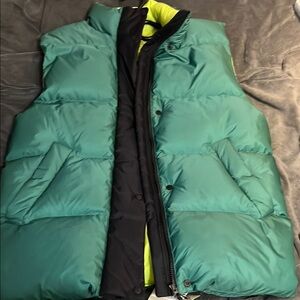 Men's Green oversized Puffer Vest